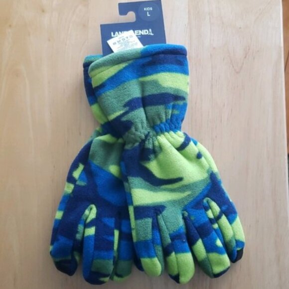 NWT Kids Lands' End fleece gloves - Picture 1 of 4